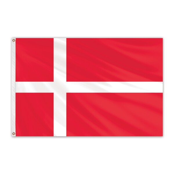 Global Flags Unlimited Denmark Outdoor Nylon Flag 3'x5' 201630